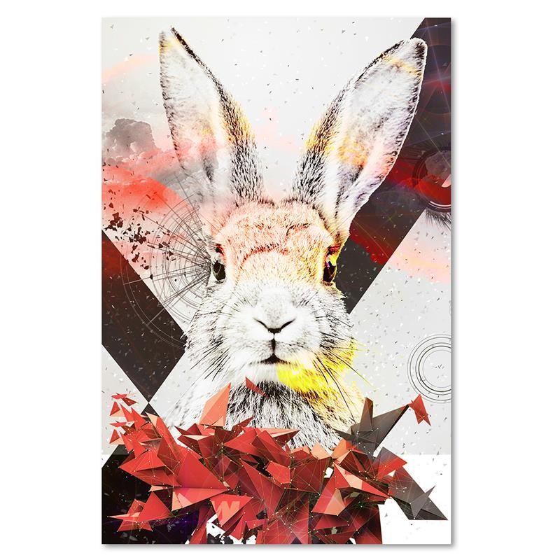 Canvas Print Abstract Colourful Rabbit