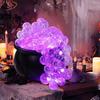 Luminous Halloween Bubbling Cauldron Decoration Plastic Bubbling Pot Ornament Candy Jar Bar