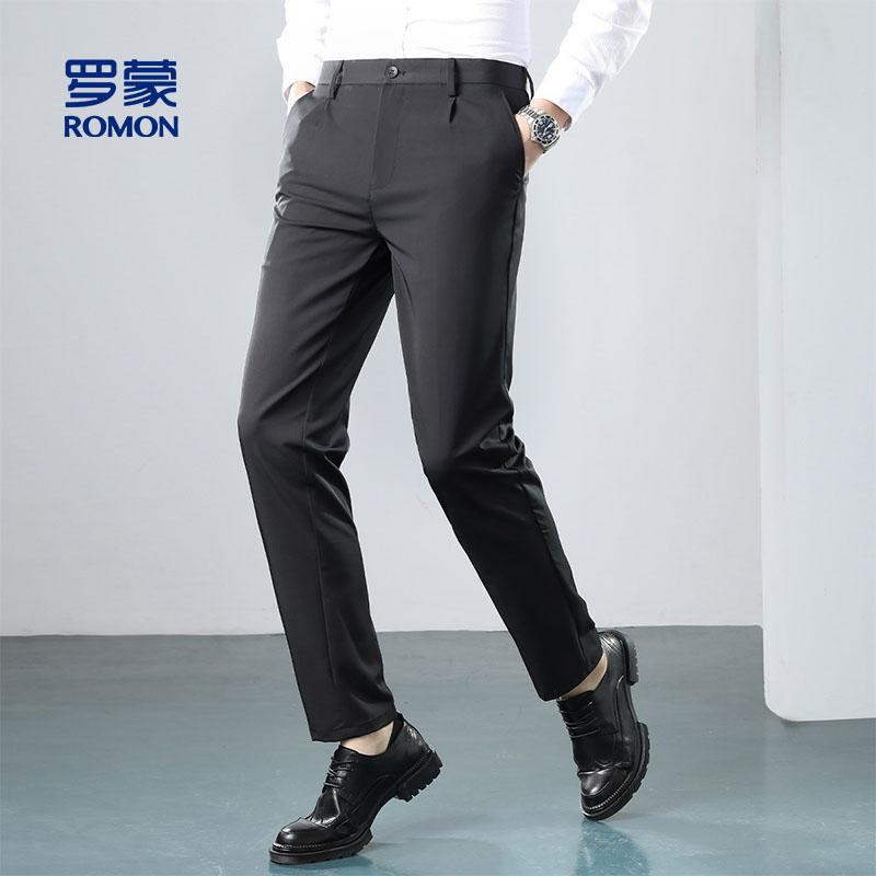 Anti wrinkle quick drying: Four season business skin friendly versatile casual trousers