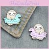 Unique New Fashion Cartoon Sloth Enamel Pin Badge In Mint Green For Trendy Collectors