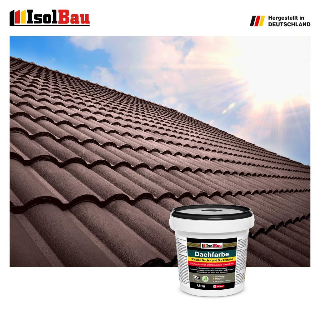 IsolBau Roof Paint Dachfarbe Brown 1.5