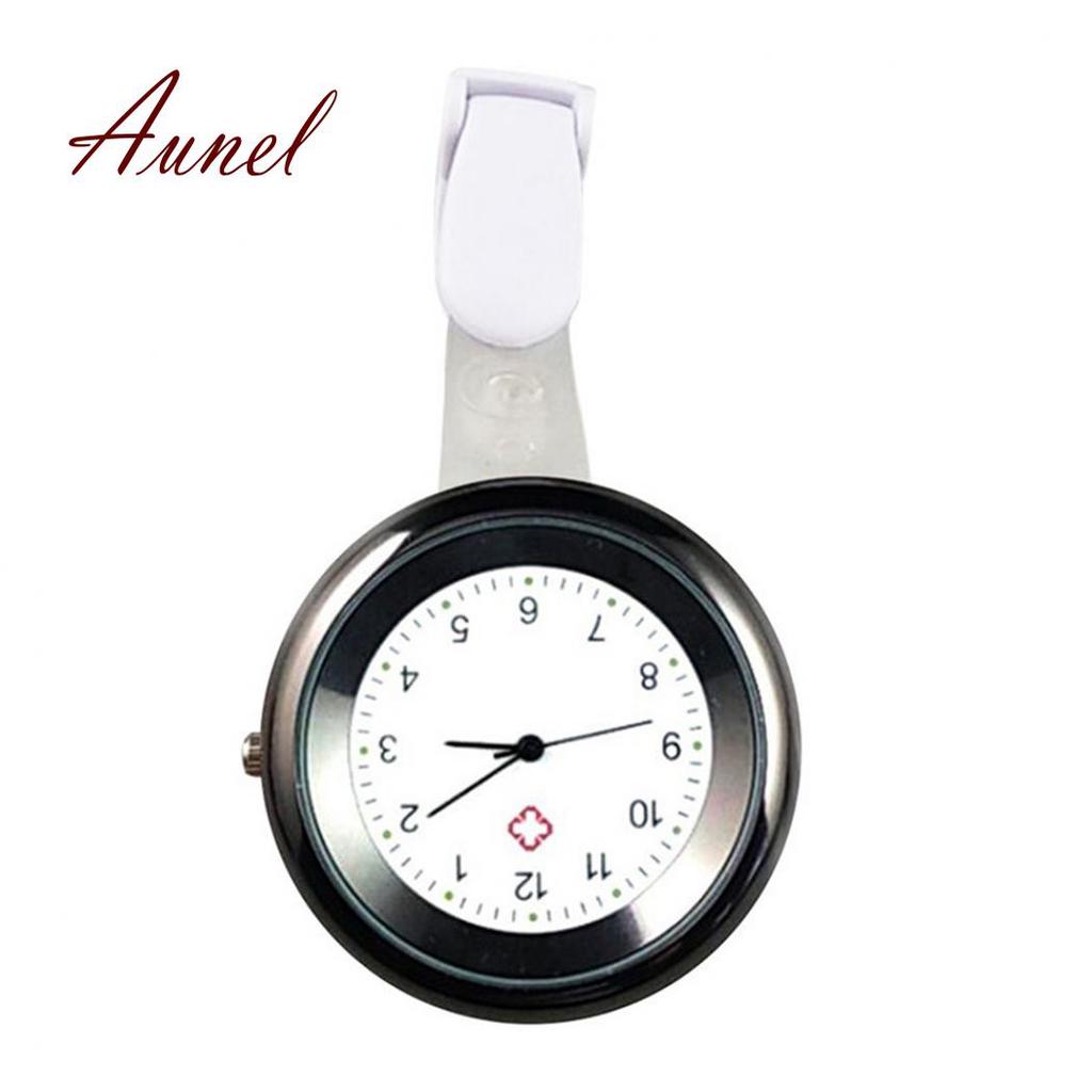 Аналоговые кварцевые часы с круглой цифрой и клипсой для медсестры и врача, карманные часы