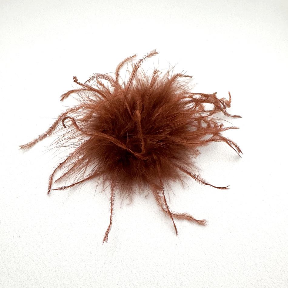 Модная ретро-брошь Suqi для вечернего платья с натуральными страусиными перьями