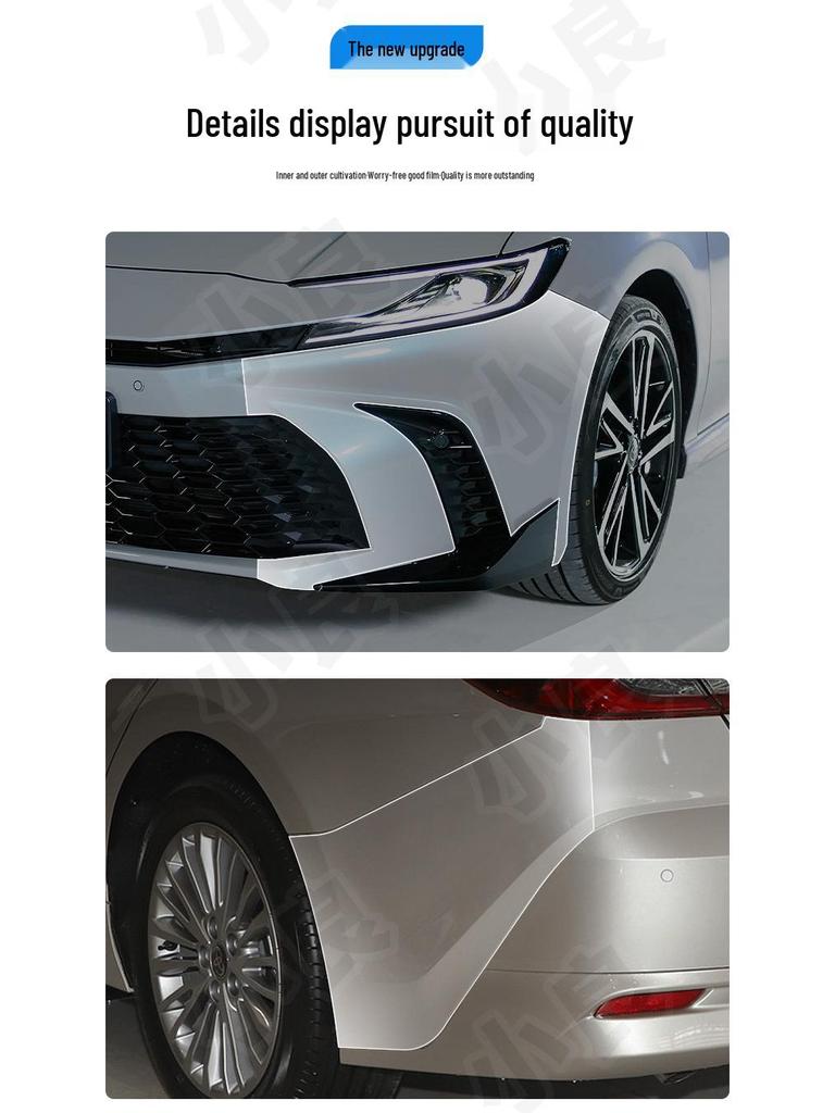 Toyota Camry Front & Rear Bumper TPU Protective Film - Transparent & Invisible, Fits 25 Models