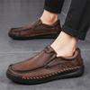 Non-Slip Outdoor Hiking Shoes Soft Cowhide Mens Casual Shoe Trainers New Leather Men Loafers High Quality Male Slip On Flats