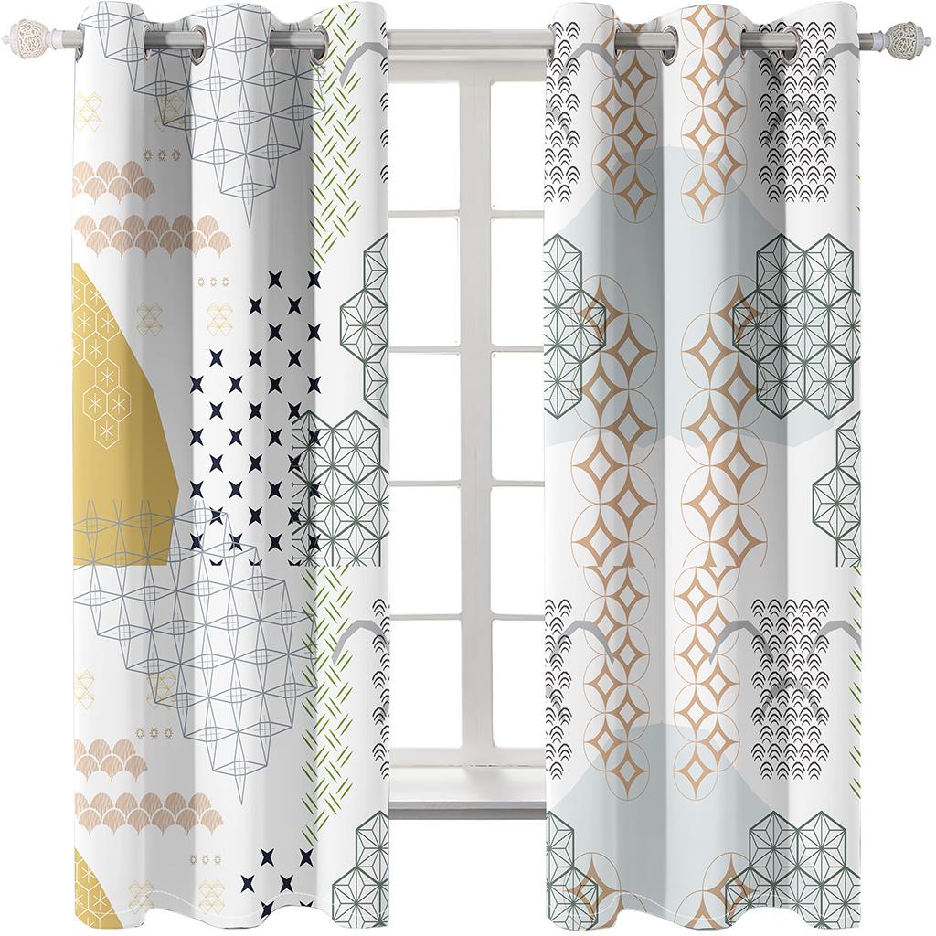 Japanese Landscape Luxurious Flower Window Panel Drapes in Children Bedroom Living Room Hall Treatments Kitchen Decor Drapes Blinds