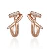 Популярные серьги-гвоздики из серебра 925 пробы Cold Wind High Sense Rose Gold Sterling Silver Earrings