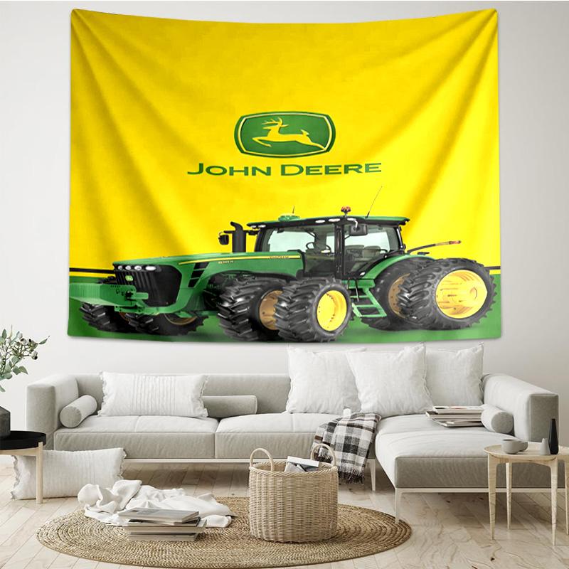 John Deere Logo Design Tapestry Room Decoration Wall Hanging for Living Room Bedroom, dormitory, Birthday and Christmas gifts