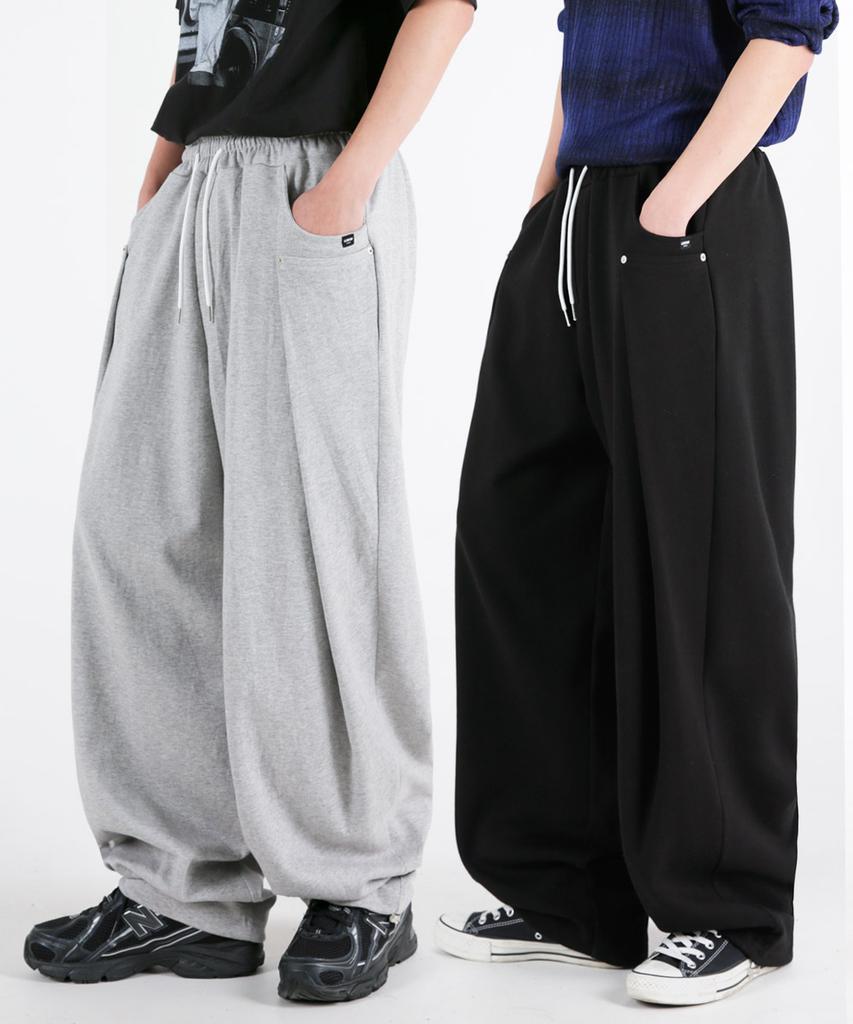 UMM Side Rivet Balloon Wide String Pants 3 Colors