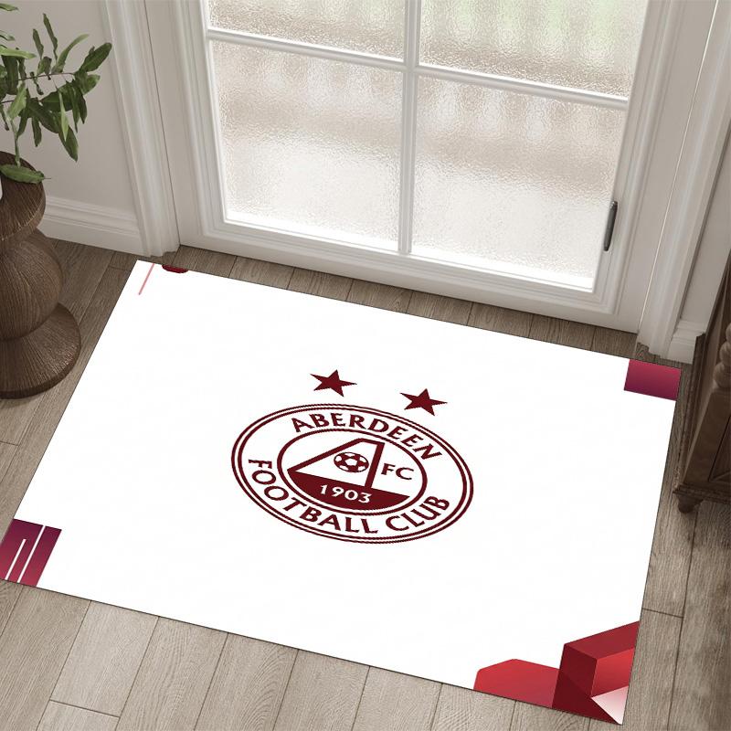 Aberdeen FC Design Crystal Velvet Carpet Cozy Non?Slip Printed Rug For Bedroom Living Room Entrance