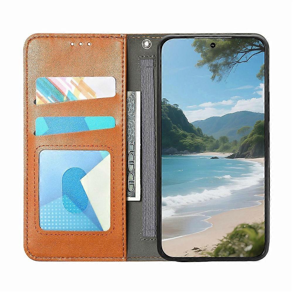 Compatible For Motorola Moto G86 Power 5G Case Wallet Tri-Color Stitching Leather Phone Cover with Elastic Wristband