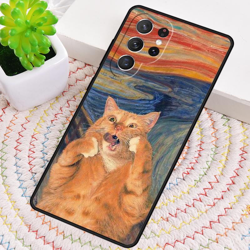 Милый Кавайный Чехол-Кот для Samsung Galaxy note 10 pro S26 Ultra S23 S24 FE S25 S21 S22 PLUS ударопрочный Чехол