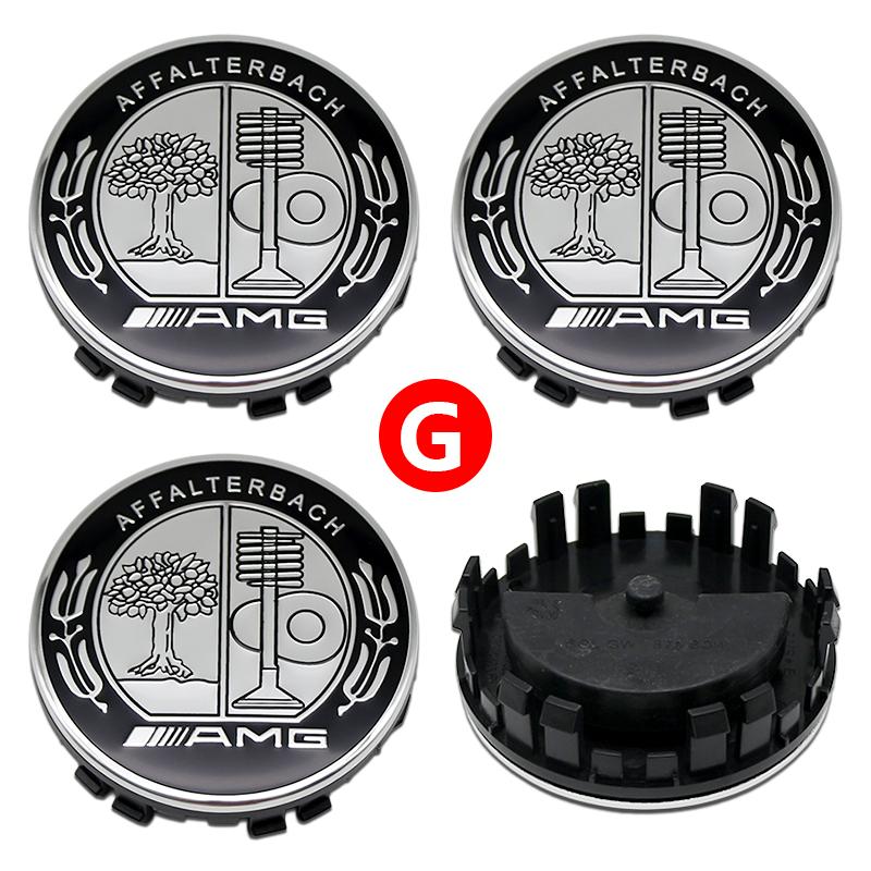 JVC5 Benz Car 75mm Car Floating Wheel Center Hub Caps Cover for Mercedes Benz B/C/E/S Class A Class C200L GLC GLK CLA Accessories.