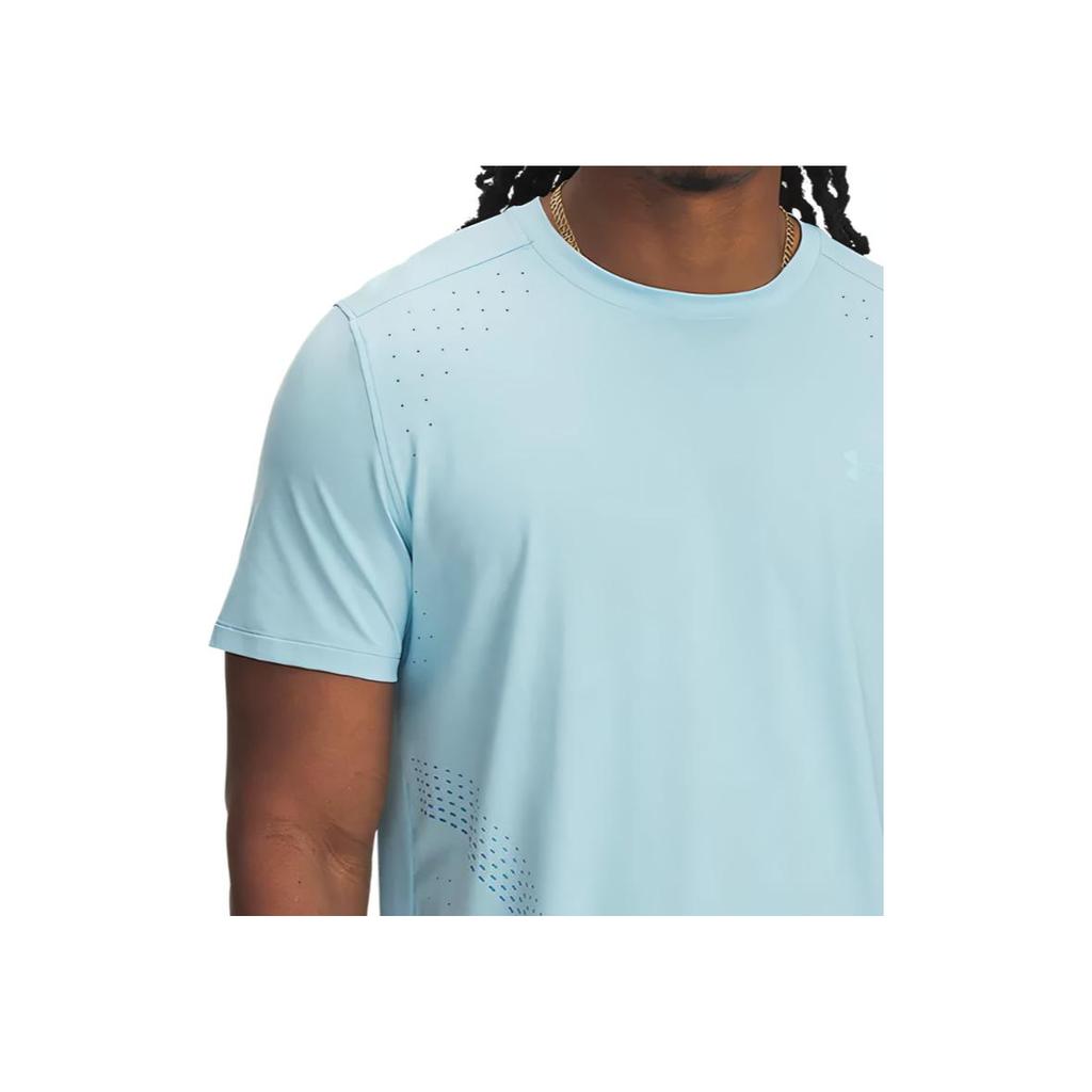 Under Armour Футболка мужская Launch Elite Iso-Chill Дышащая Прохладный Комфорт Мягкая Приятная к Коже Модная С Коротким Рукавом Топы Синяя 1389803-494