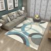 Modern Geometric Patchwork Rug Living Room Bedroom Office Carpet Minimalist Pattern Design Soft Durable Home Decor Stylish Style