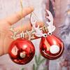 2pcs Elk Christmas Plastic Jewelry Ball Christmas Tree Pendant Home Christmas New Year's Party Festival Decoration Accessories