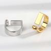 Metal Geometric Opening Square Open Rings Jewelry Accessories Square Zinc Zinc Alloy Ring Square Ring  Girls