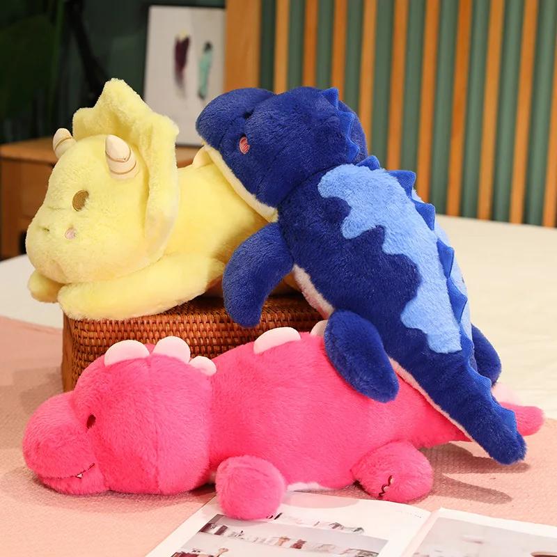 50cm Funny Kawaii Plush Colorful Dinosaur Toys Children Appease Accompany Peluche Soft Stuffed Dino Dolls for Kids Birthday Gift