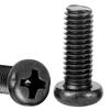 PM Black Cross Round Head Quenched Machine Screw - M2 To M4
