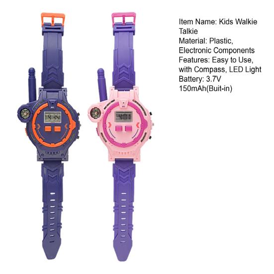 1 комплект, детская рация с фонариком, встроенный компас, отображение времени, интерактивные портативные портативные говорящие часы для родителей и детей с дистанционным управлением в подарок