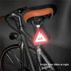 PU Leather Triangle Reflective Pendant Reflective Safety Warning Pendant  Bicycle Accessories