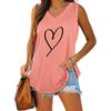 Women Fashion V-neck Sleeveless T-shirt Women Casual Loose Tank Top