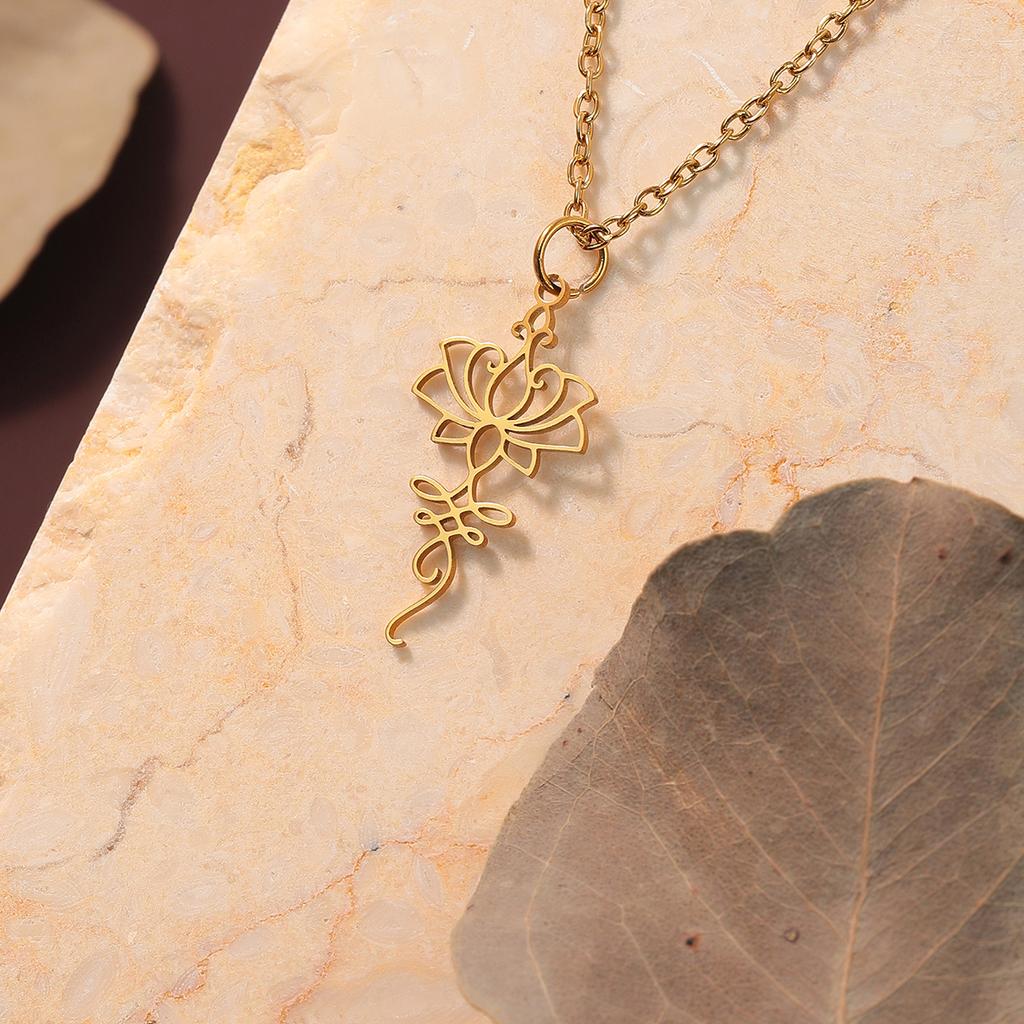 Мужское и женское ожерелье с подвеской в виде Будды и лотоса, богемная модная эстетика, подарочные украшения.