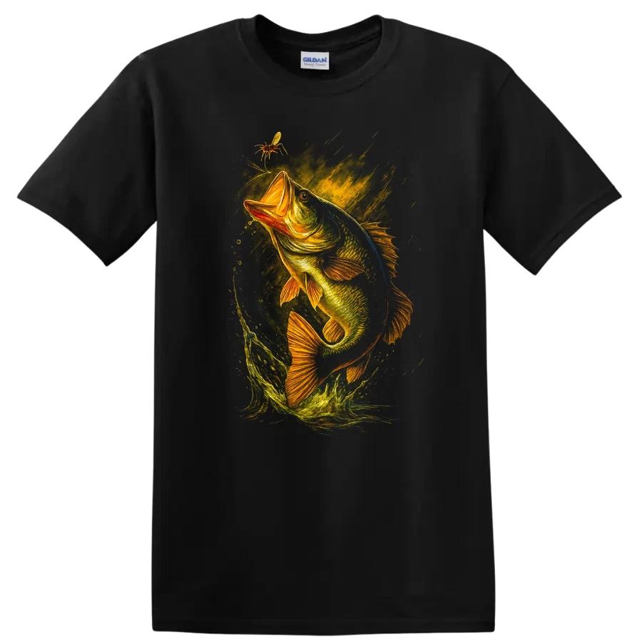 Fishing Bass T Shirt Catch Big Fish Adventure Outdoors Fishing Lover Tee