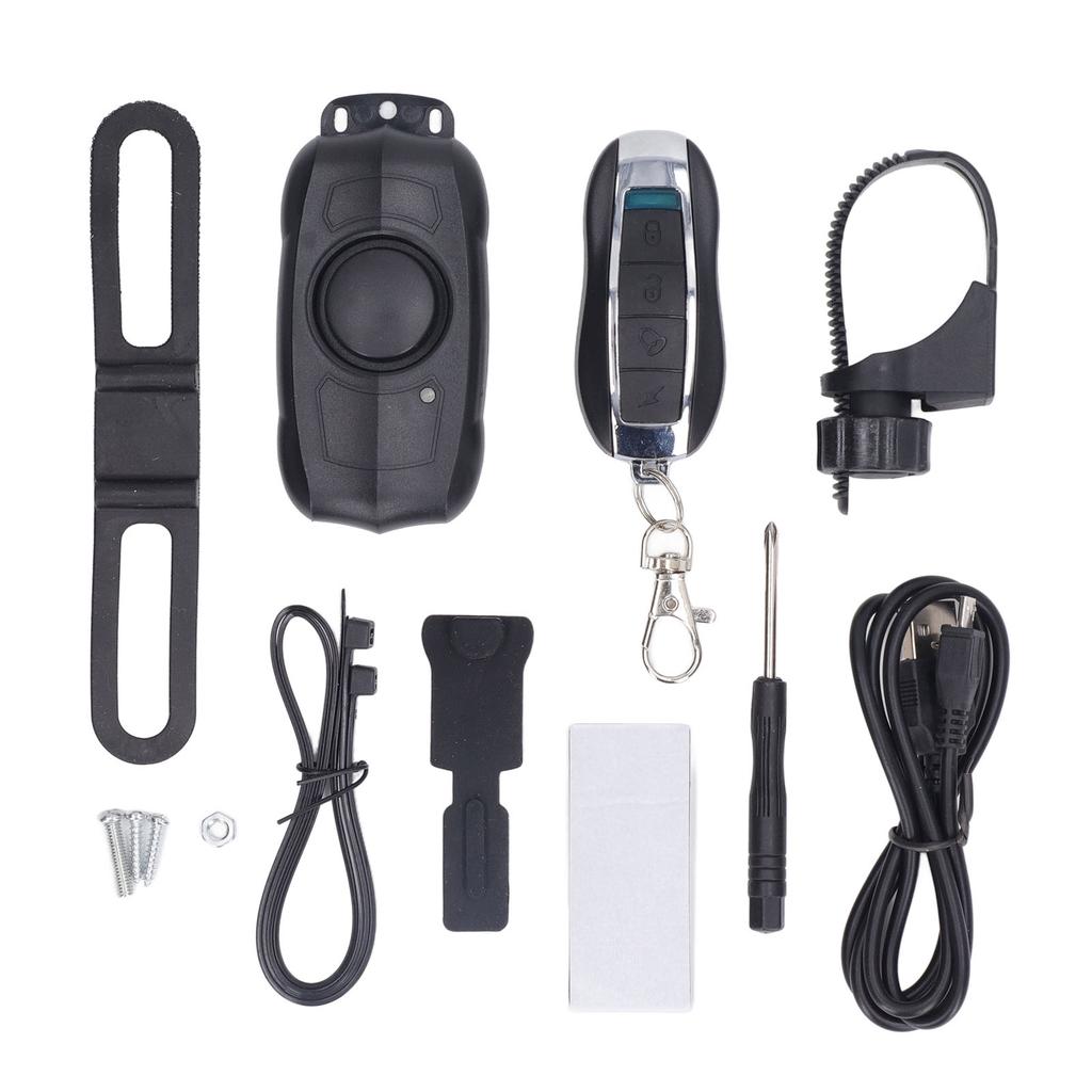 Electric Vehicle Alarm USB Charging Bike Wireless Remote Control Vibration Alarm Built In Battery