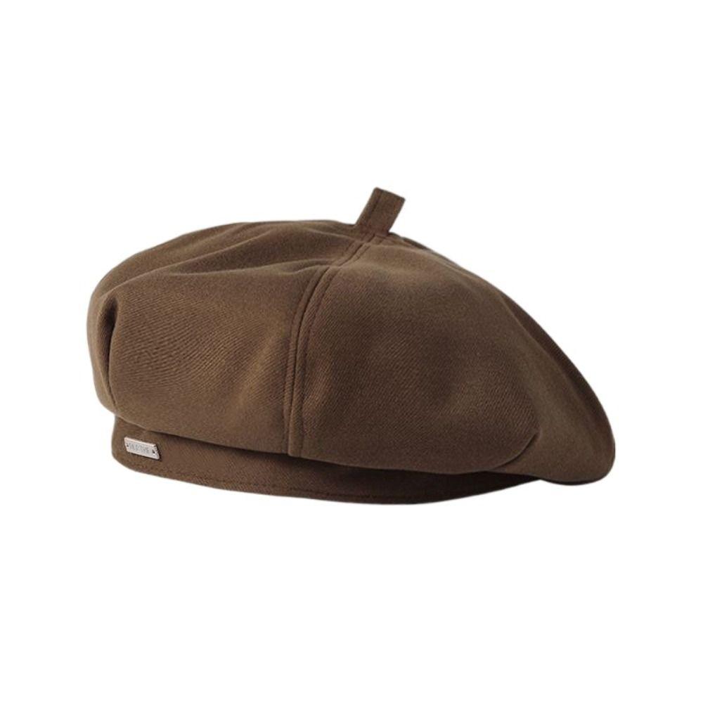 Harajuku Painter Hat Y2K Octagonal Cap Fashion Woolen Beret Hat Ladies