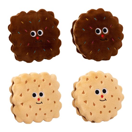Сэндвич-печенье, плюшевая подушка, круглая, квадратная, мультяшное печенье, плюшевая игрушка, мягкая кукла, плюшевая подушка для дивана, украшение для спальни, для детей и взрослых, подарок