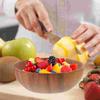 1Pc Acacia Wood Plate Salad Bowl Food Serving Fruit Dinner Snack Restaurant Home Bowls Plates Kitchen Dining Bar