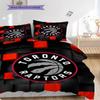 Toronto Raptors Basketball Spirit Three-piece set(1 * duvet cover + 2 * pillowcase, without core)Duvet cover and pillowcase Soft and comfortable