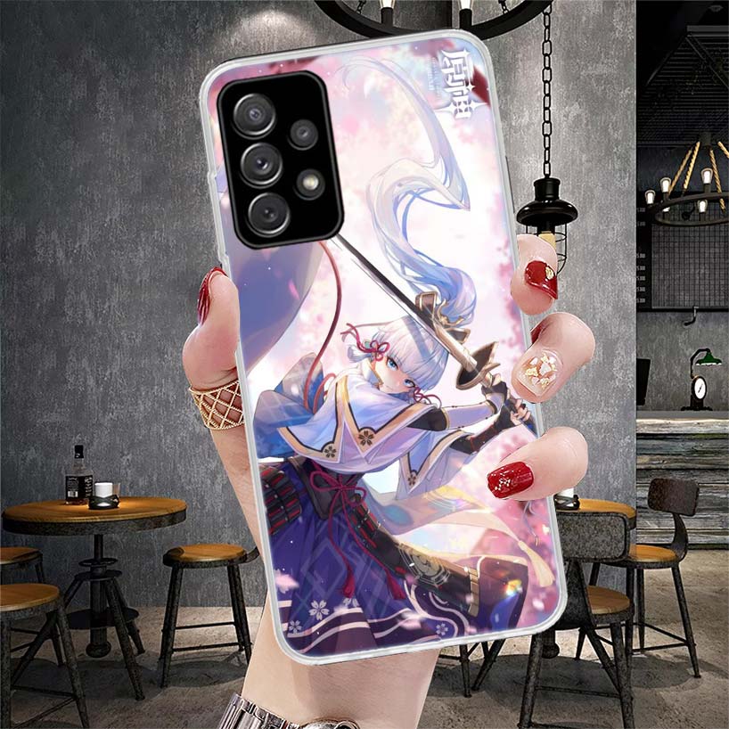 Чехол для телефона Genshin Impact Kamisato Ayaka для Samsung Galaxy A12 A22 A32 A52 A72 A02S A51 A50S A71 A70 A31 A20S Note 20 Ultra S10