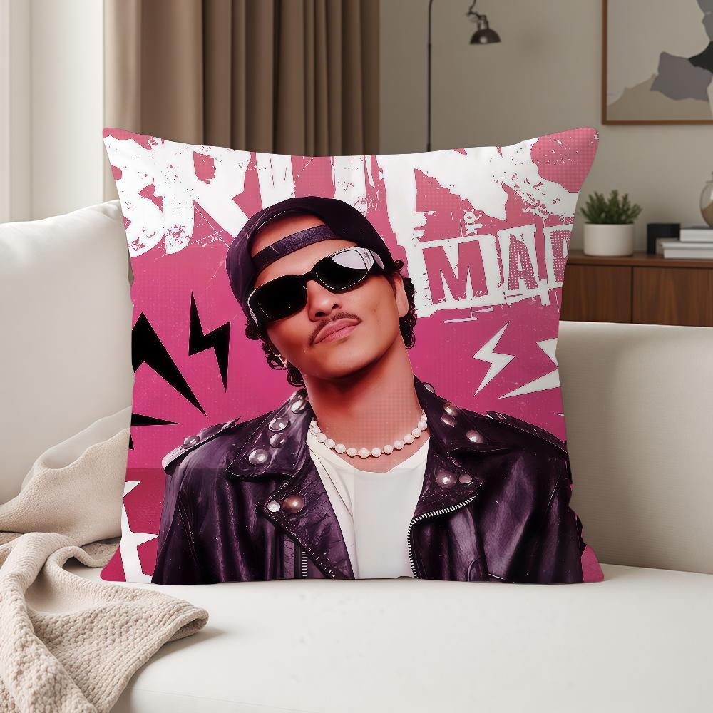 Singer BBruno Mars Pillow Case Suitable For Bedrooms Living Rooms Cars Home Decoration