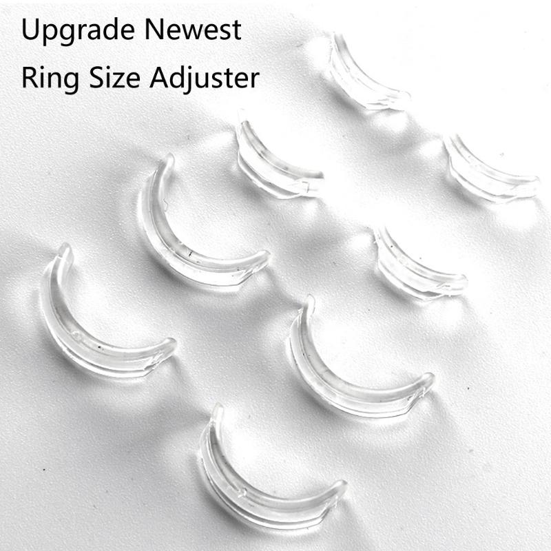 8 Pieces Invisible Ring Size Adjusters Invisible Clip Guard Resizer Clear Guard Ring Sizer Fit for Man Woman Loose Ring
