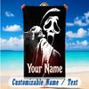 Beach Towel Custom Name Text, Quick Dry Large Towel For Beach HomeScream Ghostface