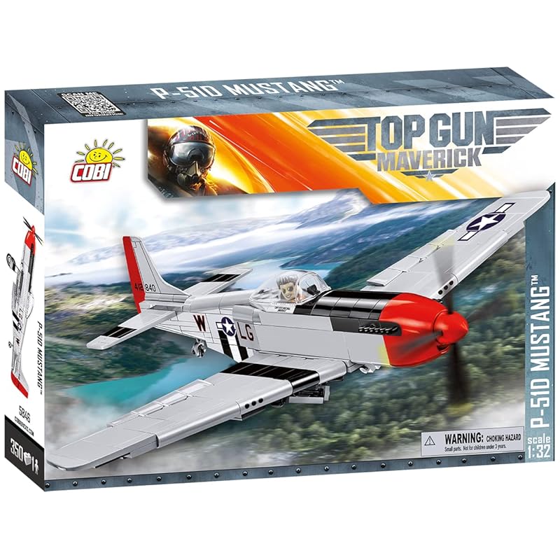 COBI block movie топовый американский армейский самолет P-51D mustang масштаб 1/32 350 деталей совместимый с lego [MADI IN EU]5846