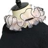 Elizabethan Ruffle False Collar Organza Mesh Neck Ruff Wrist Cuffs for Women Sweater Clothing Decorative Accessory