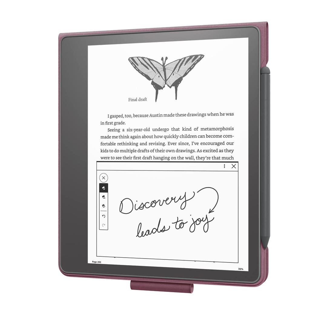 Kindle Scribe In Amazon Genuine Leather Cover [For (released 2024/2022)] (Mulberry)