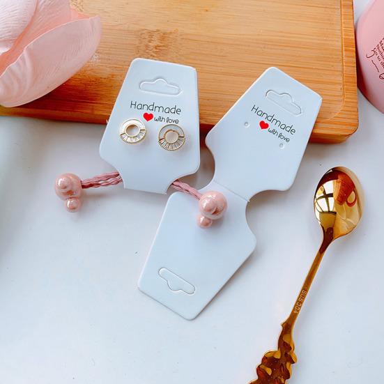 100/200 Pcs Bracelet Display Cards Self-Adhesive Jewelry Packaging Selling Card Necklace Keychain