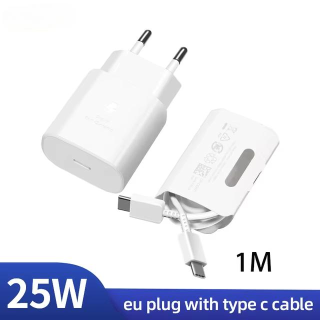25W Charger Adapter PD Type C Super Fast Charging Samsung Galaxy S24 S23 S22 Ultra S21 A54 A34 Power Chargeur