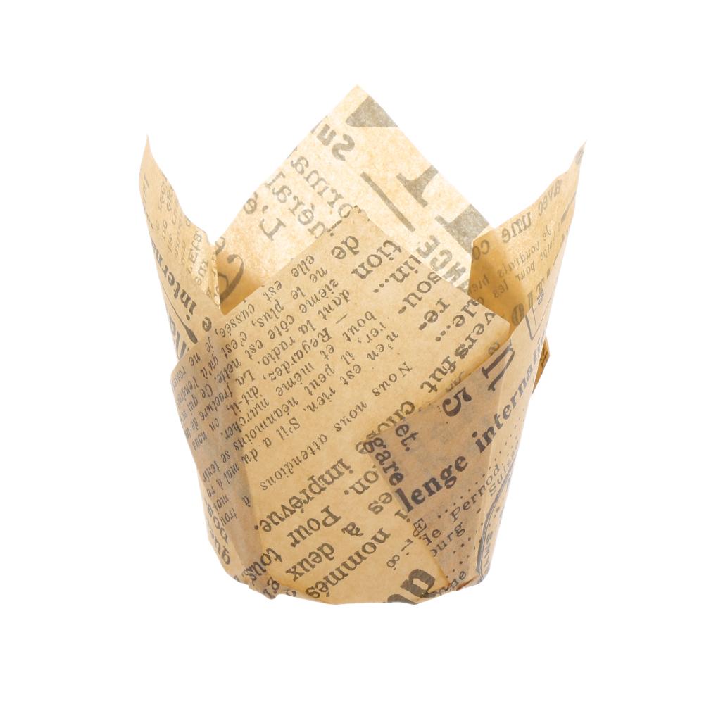 И кухонная утварь Противень для торта Формочки для кексов из жиронепроницаемой бумаги Формочки для кексов Форма для выпечки тюльпанов