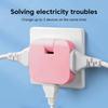 Вращающаяся на 180 градусов розетка 3-в-1 EU Plug Converter Удлинитель EU для путешествий Многоштекерный тонкий беспроводной адаптер для розеток Розетки