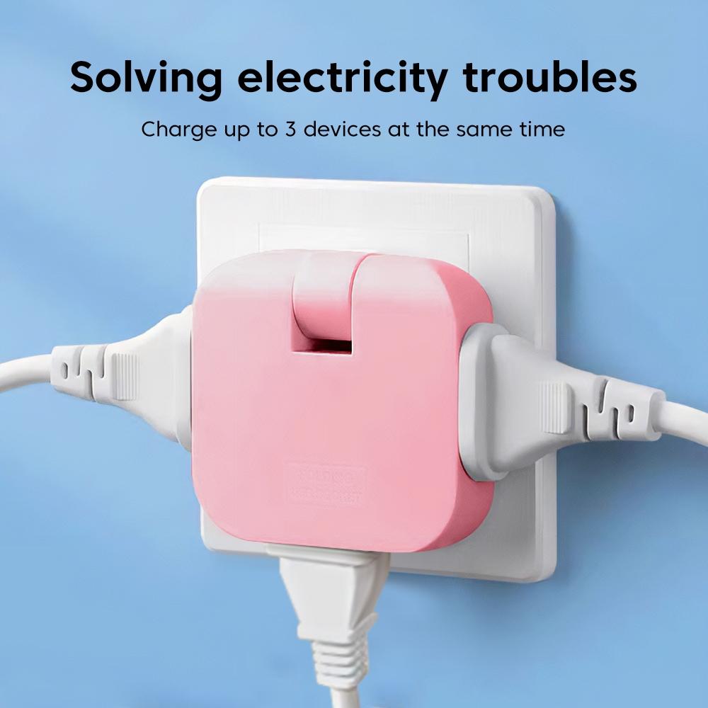 Вращающаяся на 180 градусов розетка 3-в-1 EU Plug Converter Удлинитель EU для путешествий Многоштекерный тонкий беспроводной адаптер для розеток Розетки