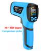 -40 To 2000 Degree Infrared Thermometer 2 Dual Laser Thermometer for Barbecue Kitchen Pizza Refrigerator Air Conditioning