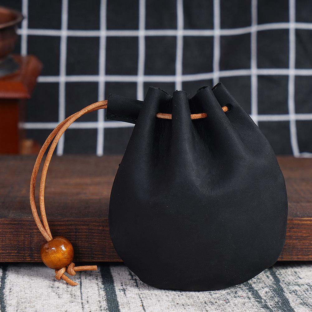 Винтажный маленький кошелек для монет из натуральной кожи - мини-кошелек в первом слое коровьей кожи