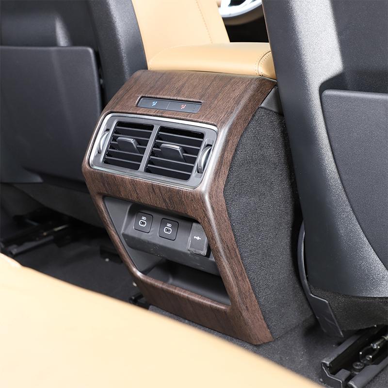 For Land Rover Discovery Sport 2024+ ABS carbon fiber Car Rear Air Outlet Anti Kick Cover Panel Decorative Sticker Accessories