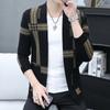 Autumn and Winter Round Neck Men's Trendy Cardigan Knitwear Trendy Long-Sleeve Men