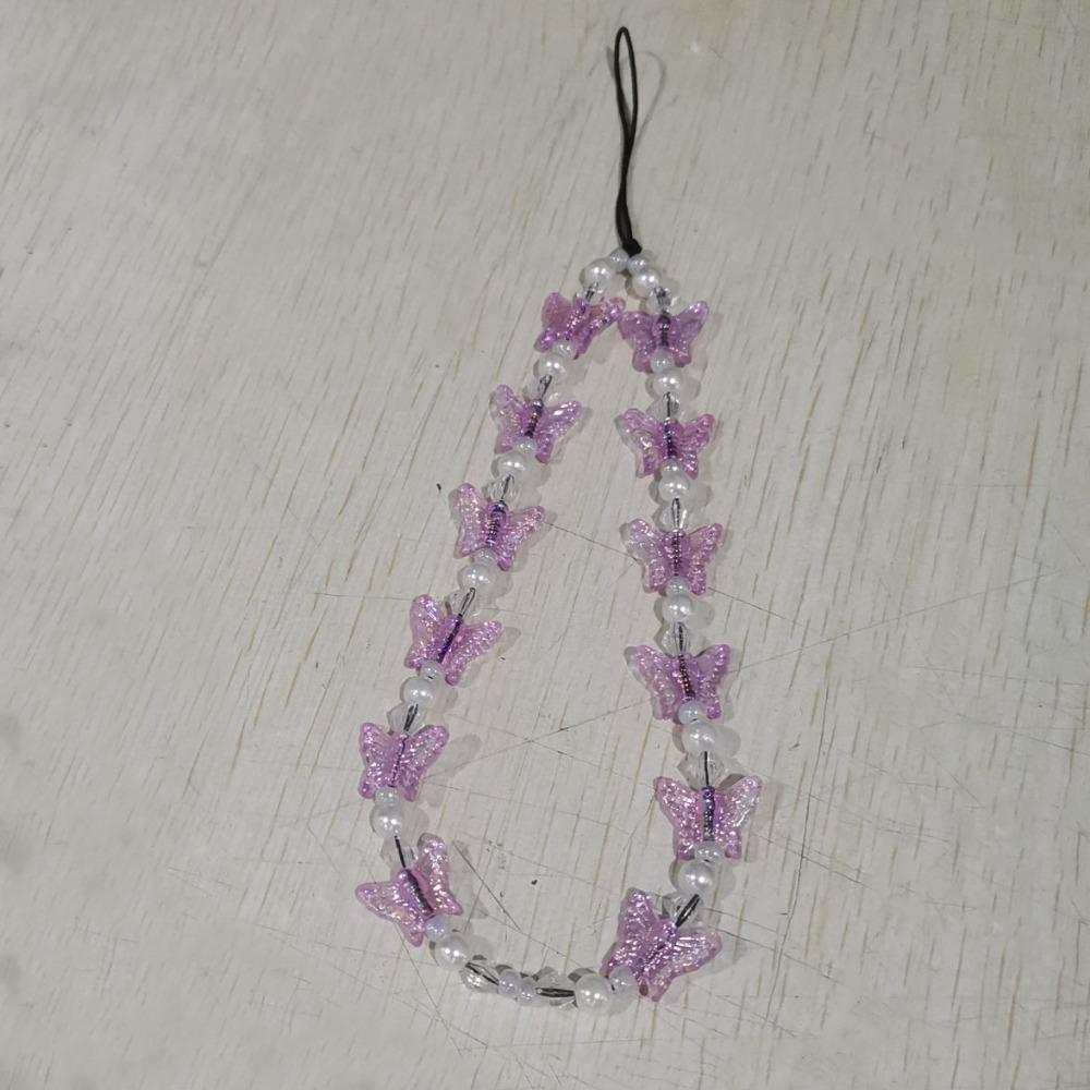 Anti-lost Candy Colors Cellphone Keychain Y2K Butterfly Mobile Phone Chain Women
